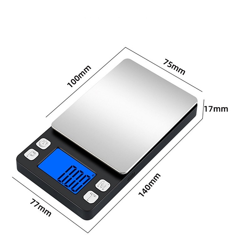 jewelry weighing pocket scale 100g/200g/300g/500g*0.01g, 1kg*0.1g