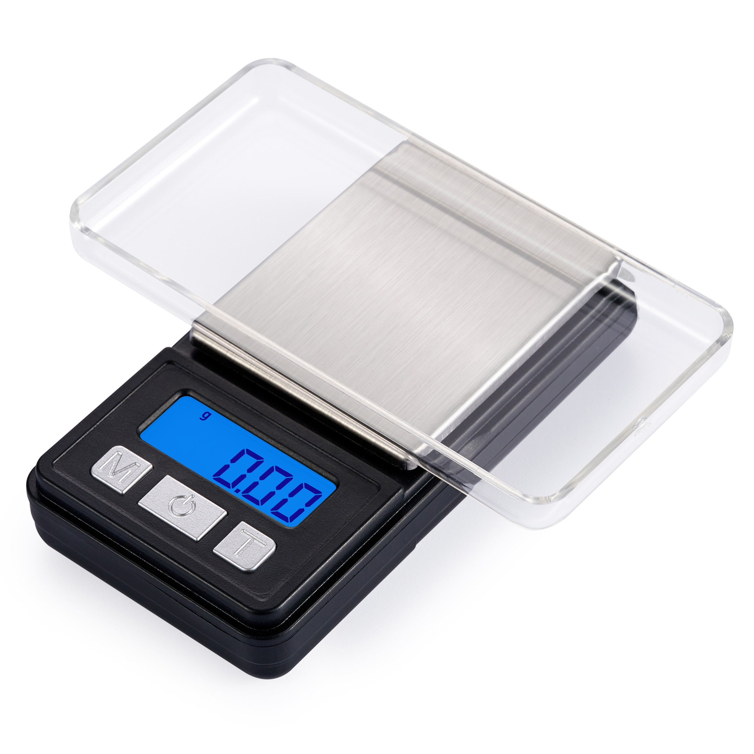 Black ABS Surface Rectangle Digital Pocket Scale 100g, 200g, 300g, 500g/0.01g 500g/0.1g