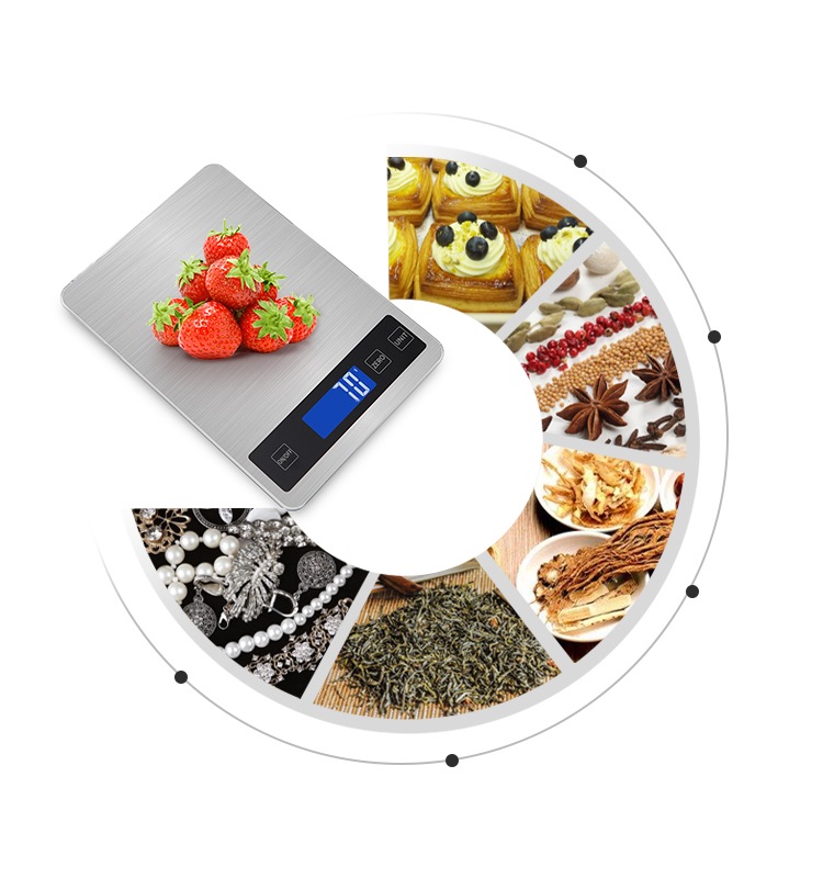 Brushed stainless steel kitchen food weighing scale(图3)