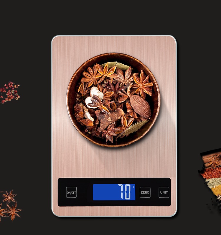 Brushed stainless steel kitchen food weighing scale(图4)