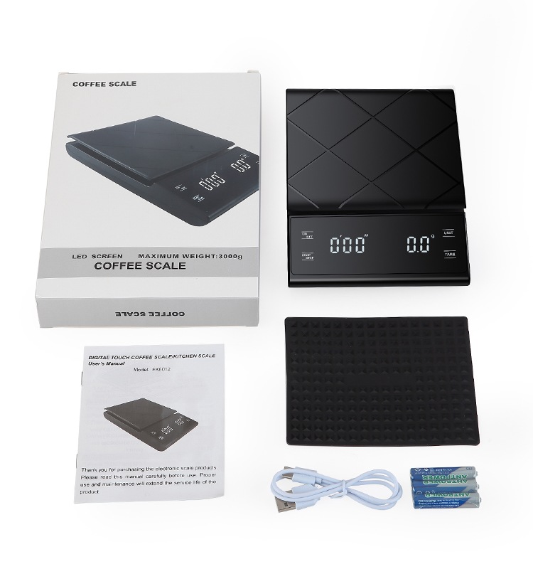 kitchen Coffee scale with timer 3kg*0.1g(图1)