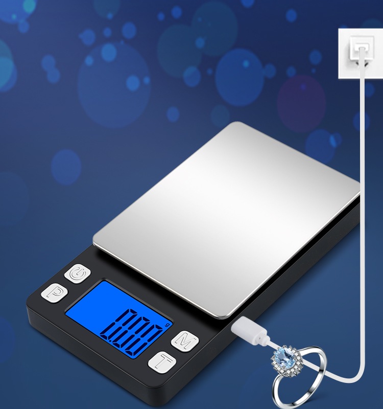 jewelry weighing pocket scale 100g/200g/300g/500g*0.01g, 1kg*0.1g(图2)