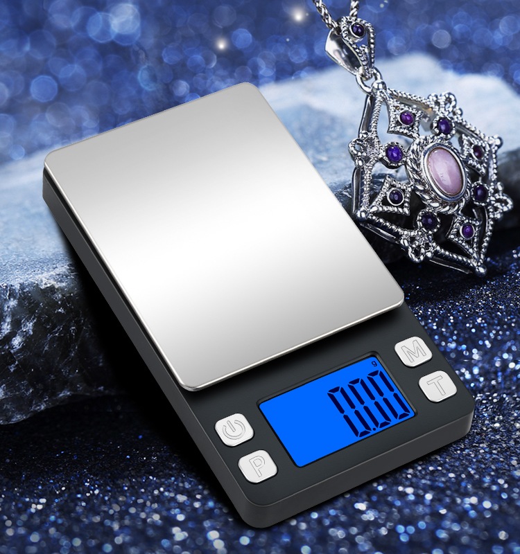 jewelry weighing pocket scale 100g/200g/300g/500g*0.01g, 1kg*0.1g(图1)