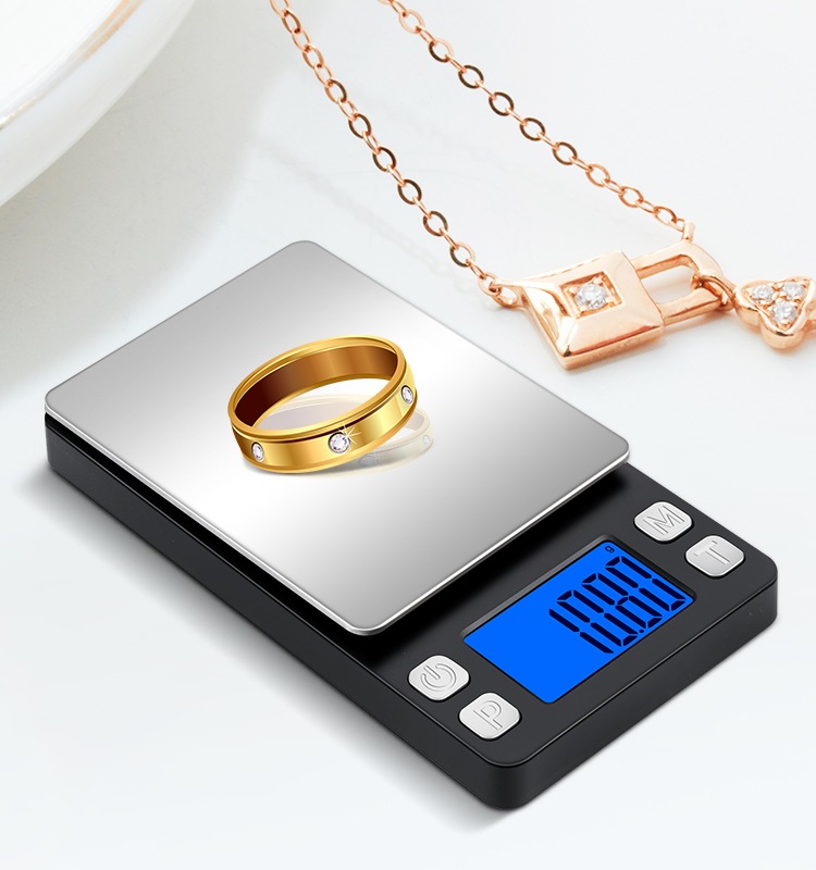 jewelry weighing pocket scale 100g/200g/300g/500g*0.01g, 1kg*0.1g(图5)