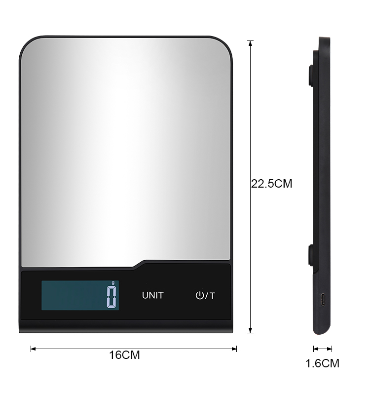 Super thin stainless steel kitchen scale (图2)