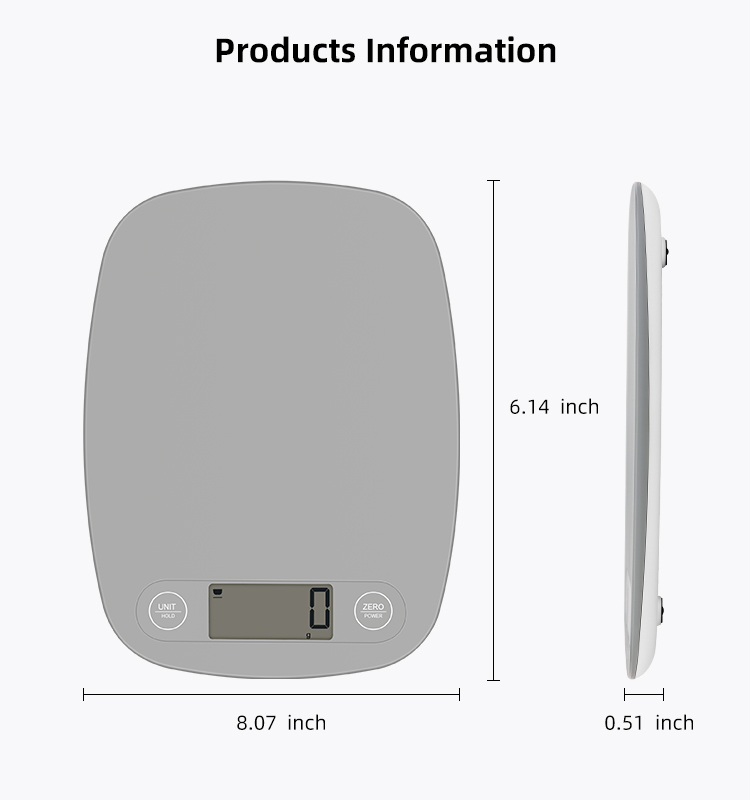 Super Slim Color Custom Digital Kitchen Scale 5kg/1g(图2)