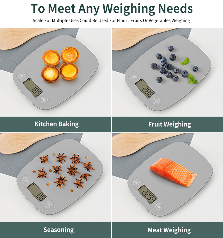 Super Slim Color Custom Digital Kitchen Scale 5kg/1g(图5)