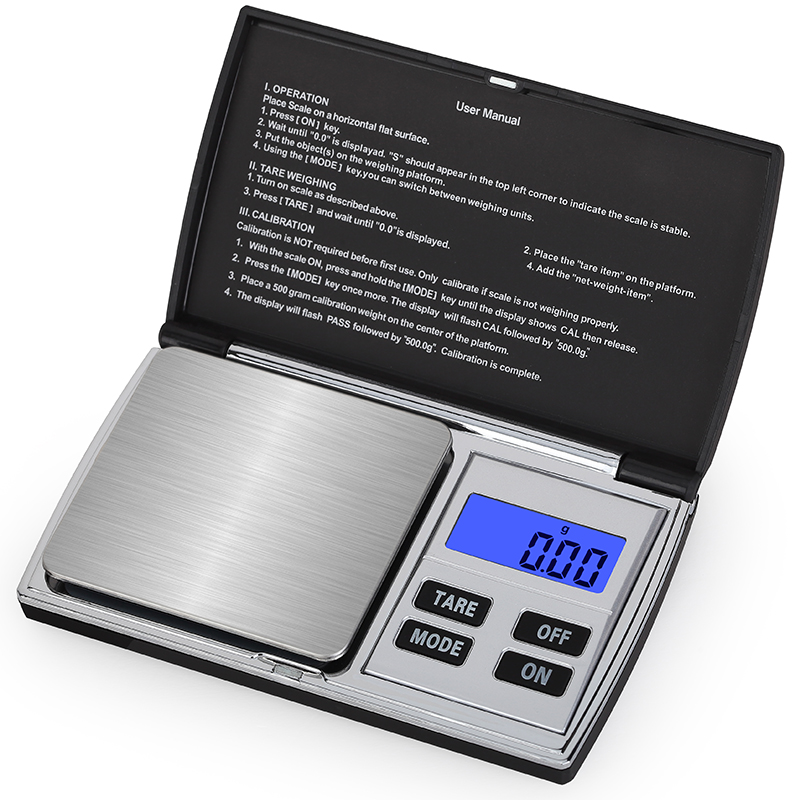 High Accuracy 0.01g Digital Pocket Scale 100g,200g,300g,500g/0.01g 500g,1kg/0.1g(图1)