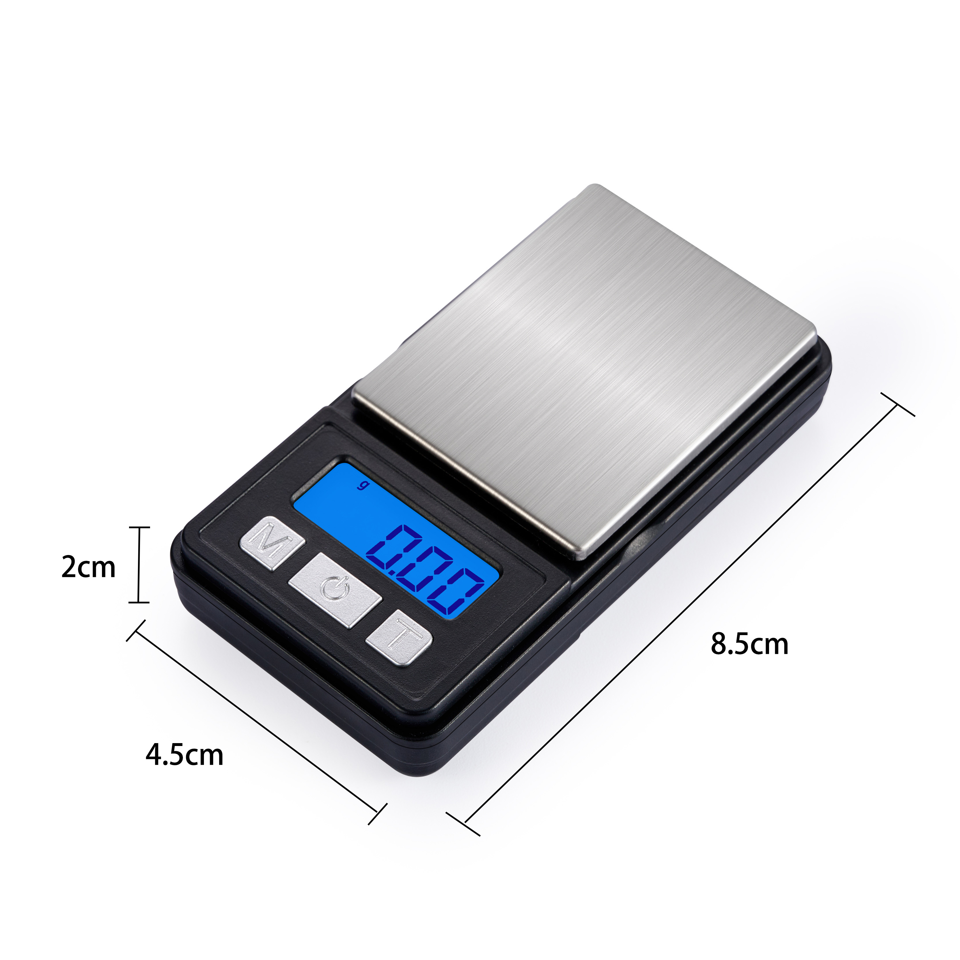 Black ABS Surface Rectangle Digital Pocket Scale 100g, 200g, 300g, 500g/0.01g 500g/0.1g(图5)