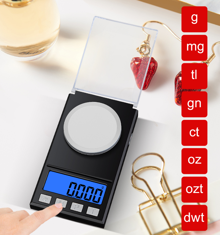 Lab Balance Milligram Accurate Jewelry Scale 10g, 20g, 50g, 100g, 200g/0.001g(图6)