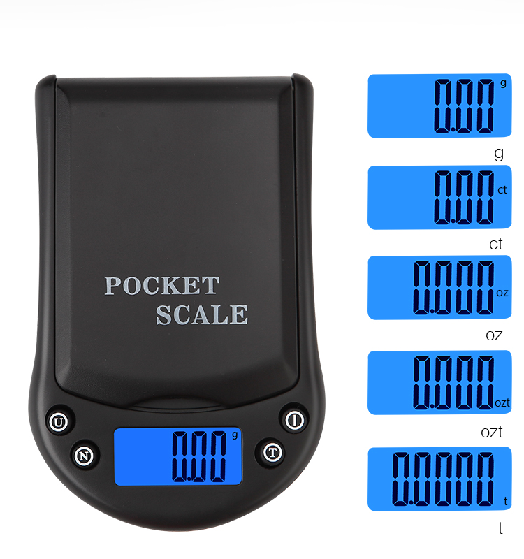 Digital Powder Gold Weighing Pocket Jewelry Scale 100g/0.01g, 200g/0.01g, 500g/0.01g(图3)